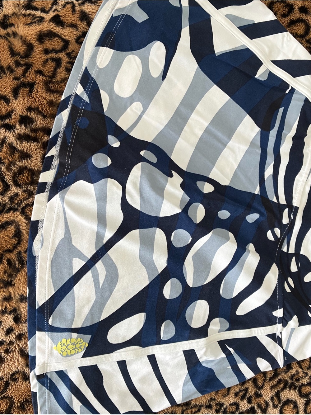 FP Movement by Free People Navy and White Abstract Print Skirt